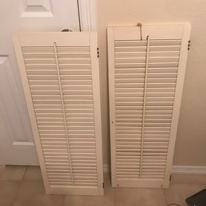 Set of cream antique shutters